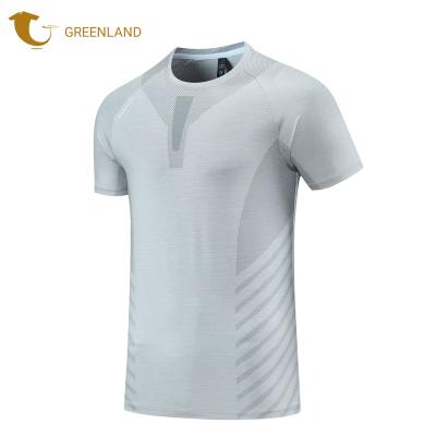 China Men's Simple Summer T-shirts Polyester Quick Dry Lightweight Anti-Shrink Increasing Breathable Unisex Sports T-shirt for sale