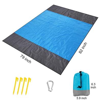 China Outdoor Camping Hiking Traveling Custom Logo Portable Waterproof Picnic Mat For Camping With Pocket for sale