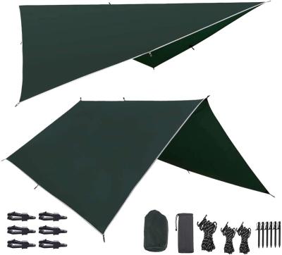 China Camouflage Game Sun Shelter 210T Camping Rain Umbrella Tent/Outdoor Fly Tarp Field For Tents Fishing Car Covers for sale