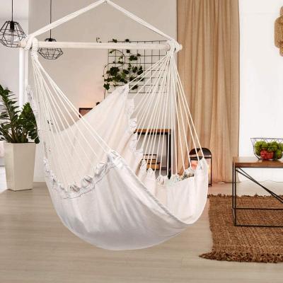 China Durable Outdoor Cotton Canvas Hammock Swing Hanging Chair for sale