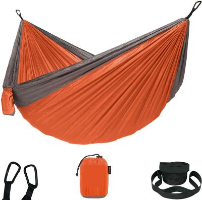 China Durable high quality outdoor nylon camping double hammock for sale