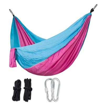 China Durable Outdoor Portable Camping Hammock Hanging Swing Sleeping Chair Nylon 210T Double Hammock for sale