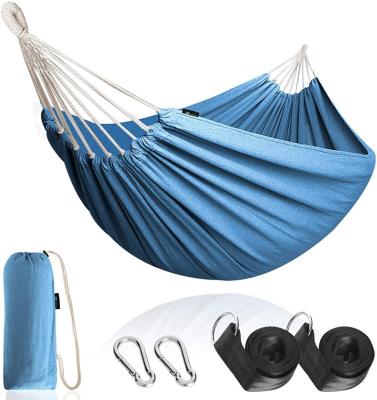 China Durable Fast Delivery Portable Customized Style Hammock Cotton Camping Swing Outdoor for sale