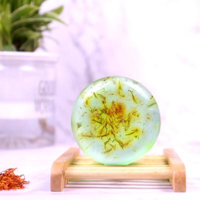 China 100% Natural Soaps Bath Handmade 100g Facial Face Soap Skin Care Medicated Herbal Crystal Saffron Soap for sale