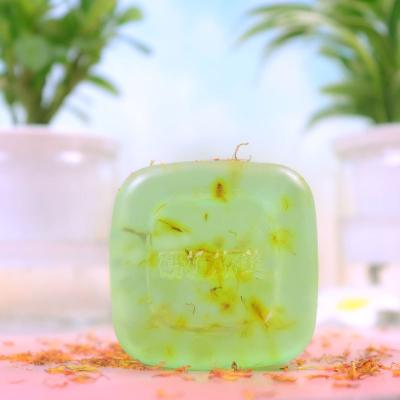 China Amino Acid Glycerin Bath Toilet Skin Whitening Natural Soap Bar Handmade Saffron Crystal herbal Soap for sale