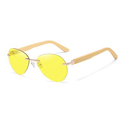 China Fashion Sunglasses Bingking One Piece Plastic Bamboo Wood Polarized Sunglasses for sale