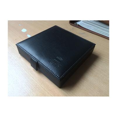 China Recyclable Jewelry Set For Watch Packaging Waterproof High End Black Leather Gift Box for sale