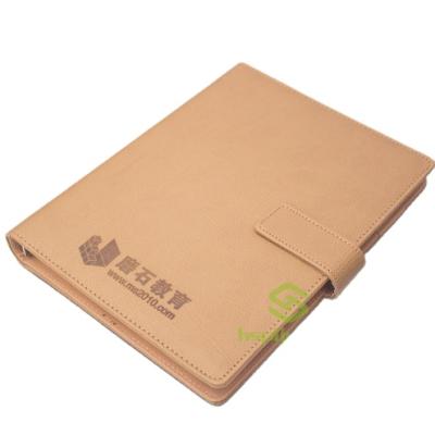 China 2022 A5 Leather Hard Cover Desk Planner Personal Notebook, 6 Ring Binder Magnetic Loose-leaf Notebook Leather Hard Cover Book with Logo for sale