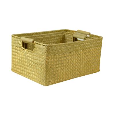 China High Quality Sustainable Natural Woven Basket Storage Vegetable Plankton Handmade Woven Basket for sale