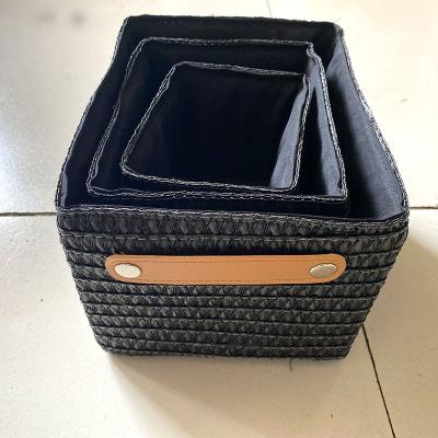 China Sustainable Handmade PP Storage Basket Mix Color Storage Basket for sale