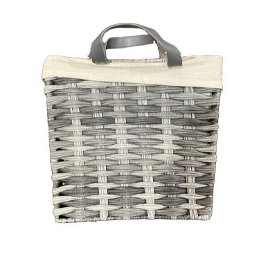 China Durable Folding Hand - Household Plastic PP Woven Polypropylene Tie Down Nylon Rattan Sundries Storage Basket for sale