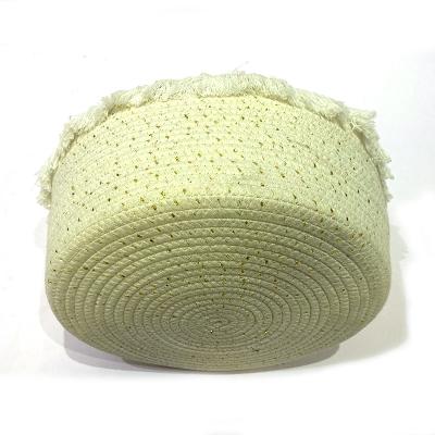 China Tidy/Storage Cotton Rope Basket Colored Woven Cotton Rope Basket Decorative Woven Cotton Rope Basket Bathroom Accessory Sets for sale