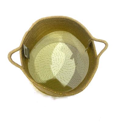 China 2Pc Large Tidy / Storage Cotton Rope Basket 100% Natural Cotton! Rope basket, woven storage basket, large basket for sale