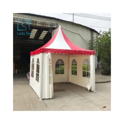 China Outdoor gazebo event tent 3x3 with side walls printed canopy tents for trade shows pagoda tent -08 for sale