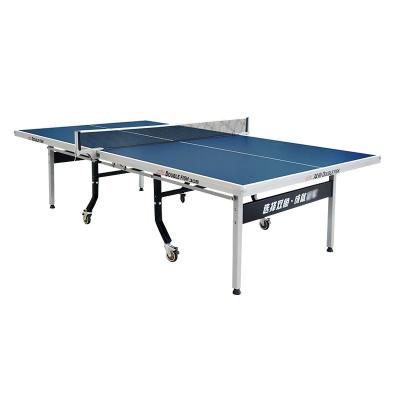 China High Quality Double Fish 308 Indoor Double Folding Mobile Table Tennis Table 308 Blue Special for sale