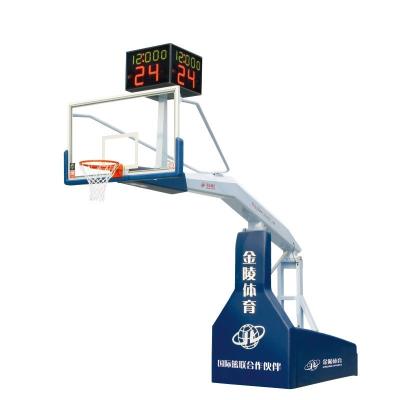 China Jinling steel intelligent electric-hydraulic basketball stands type YLJ-5A/11100 with FIBA ​​certification you can the height of lifting for sale