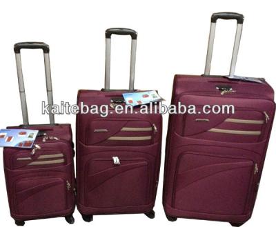 China Purple Color EVA Eminent Four Wheels Briefcase Set for sale