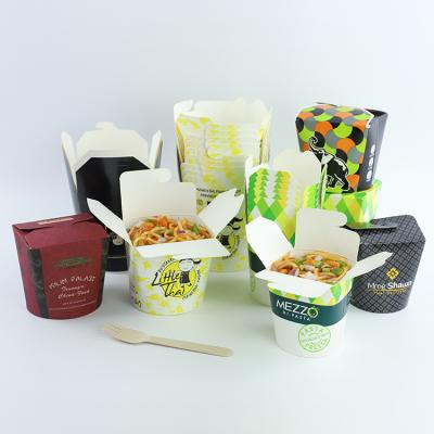 China Biodegradable Noodle Food Bowl Wrapping Paper Food Takeaway Paper Box for sale