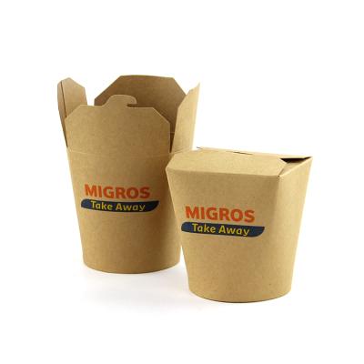 China Biodegradable Ramen Noodles Box Square Kraft Paper Noodle Box for sale