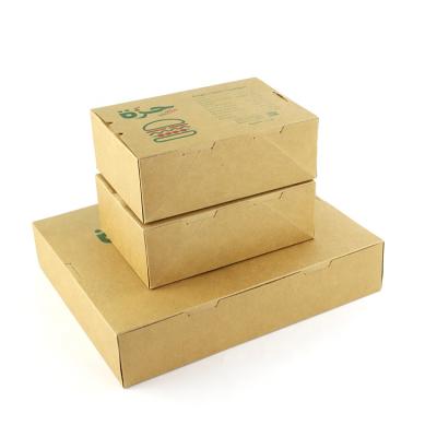 China Disposable Box Food 2 Pink In 1 Cake Burger Takeout In Craft Hot Food Packaging Boxes Paper Package For Food for sale