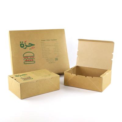 China Eco Friendly Disposable Takeaway Burger Take Out Containers Cardboard Sleeve Food Packaging for sale