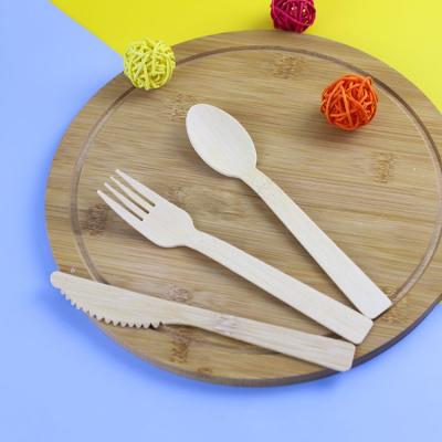 China Disposable Bamboo Wooden Knife and Fork Disposable Lunch Cutlery for sale