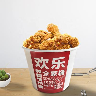 China Disposable Custom Chicken Fried Chicken Bucket Boxes Food Grade Disposable Paper for sale