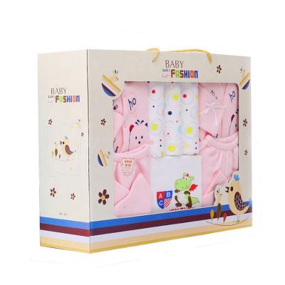 China Recycled Materials Baby Clothes Custom Newborn Gift Set Premium Box Packaging for sale