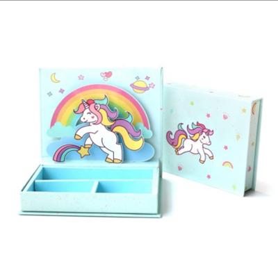 China Recycled Materials Unicorn New Year Gift Box Birthday Gift Box Custom Girl Gift Box for sale