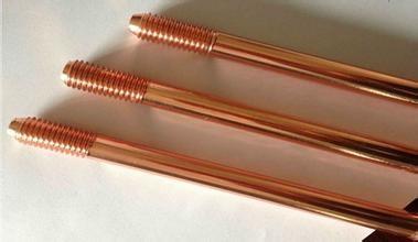 China Lightning Protection Pure Copper generator ground rod Dia 8mm - 25mm for sale