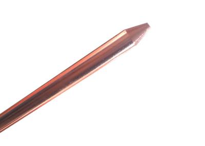 China Dia 14.2mm  16mm 17.2mm Copperweld ground rod , electrical earth rod for sale