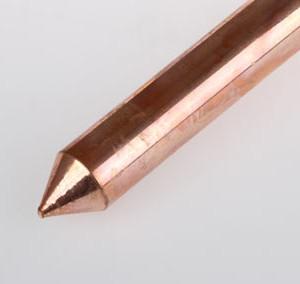 China Low - Resistance Copper Plate Electrical Ground Rod 17mm 900mm-6000mm Length for sale