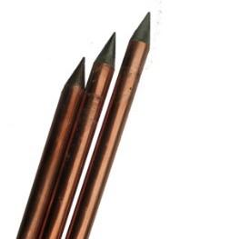 China Flat  And Pointed Copper Coated Ground Rod with Length 900mm - 6000mm for sale