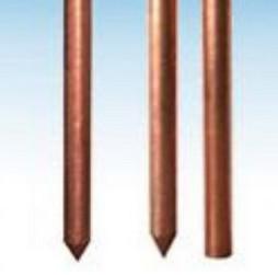 China Lightning Protection System copper bonded ground rod 14.2mm Diameter for sale