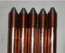 China OEM Copper Bonded Ground Rod Threaded /  Pointed Type with double heads for sale