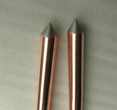 China High Performance Threaded / Pointed Type copper clad steel ground rod for sale