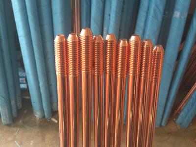 China 99.95% Copper bonded Grounding Rod 8mm - 25mm with Flat and pointed for sale