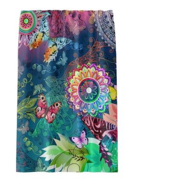 China Sustainable 3D Digital Printing Shower Curtain Custom Waterproof Bathroom Oekotex FAMA Abstract Shower Curtain for sale