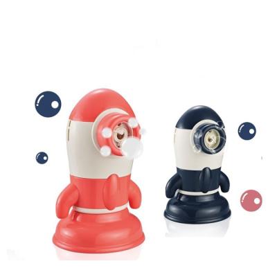 China New Bubble Rocket With Light And Music Plastic Electric Summer Kids Outdoor Bubble Toys Party Toys for sale