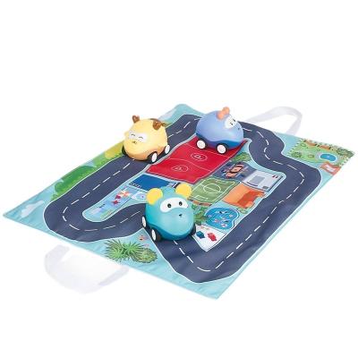 China Friction Toy Animal Lights And Music Friction Powered Diecast Cars Toy Set For Baby for sale