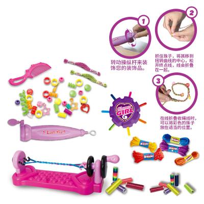 China Manual Braid DIY Toy Colorful Waving Waving Toys Making Braiding Bracelet Set Kids Beauty Toy Fashion DIY Hand Rope For Girl for sale