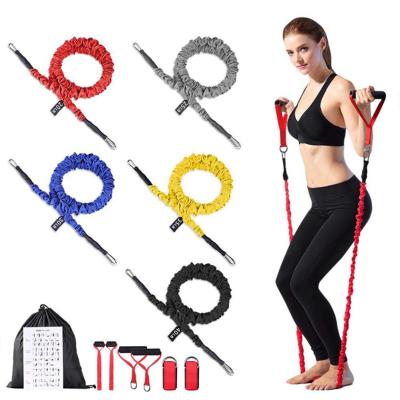 China 11PCS/Set Multifunctional Elastic Resistance Stretch Exercise Bands Set Indoor Gym Fitness Equipment Dropship 1.5x1.5m for sale