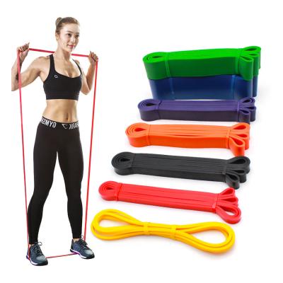 China Body Resistance Bands Natural Latex Rubber Long Pull Up Loop Elastic Band Workout For Fitness Exercising Equipment for sale