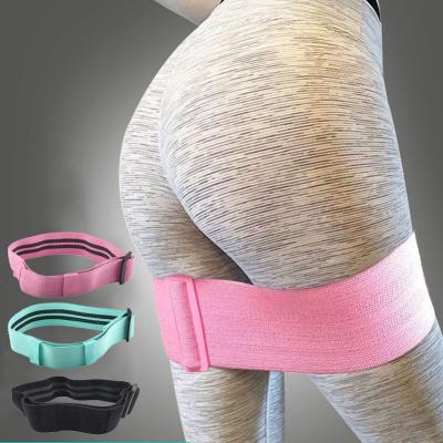 China Rubber Chest Promoter Anti Slip Fitness Loop Booty Hip Circle Resistance Bands Elastic Home Pilates Cotton Workout Yoga Belt Training Rubber Exercise for sale