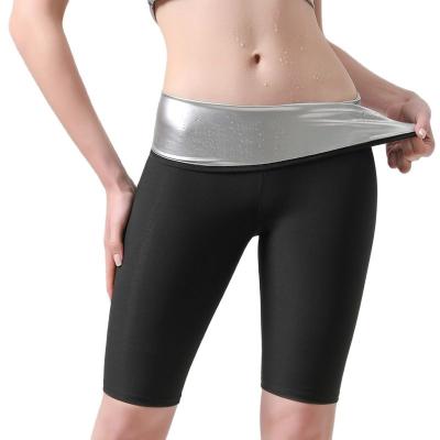 China Compound Silk + PU Milk Shapers Sweat Suits Trainer Shaper High Waist Slimming With Tummy Control Sauna Pants Fitness Workout for sale