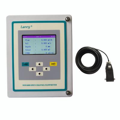 China Doppler flowmeter area velocity type open channel ultrasonic flow meter with RS485 modbus Te koop