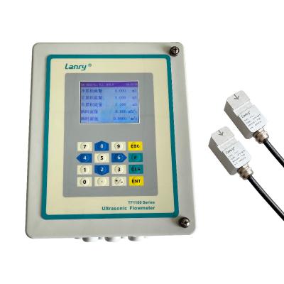 China TF1100-EC Updated Wall Mounted Transit Time Clamp On Ultrasonic Flow Meter Te koop