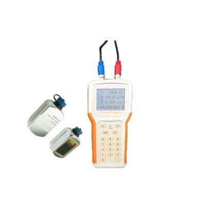 China Bidirectional  Handheld Aluminum Sensor Portaflow Ultrasonic Flow Meter for sale