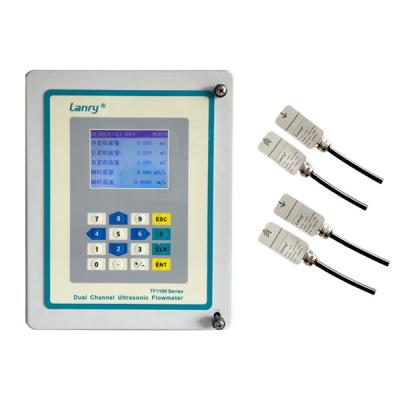 China Clamp On Dual Channel Ultrasonic Flowmeter transit-Time Flow Meter Water zu verkaufen