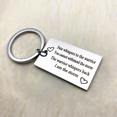 China Metal Fate Wispers To The Master Warrior Key Chain Stainless Steel Chain Gift for sale